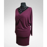 Sukienka Edith XXL nietoperz z dekoltem